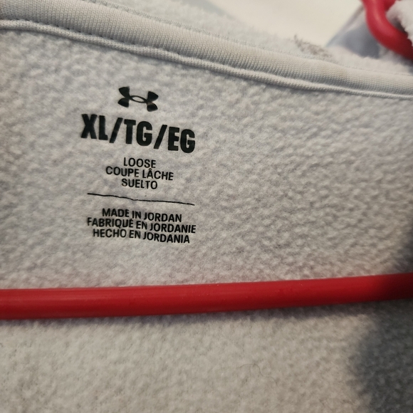 Under Armour Men's UA Armour Fleece Full-Zip Hooded Sweatshirt - Light Blue/Gray - Picture 10 of 10